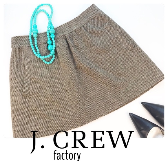 J. Crew Factory Dresses & Skirts - J Crew Factory Tweed Skirt Donegal Atlee Wool